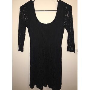 Floral, Quarter-Sleeve Dress